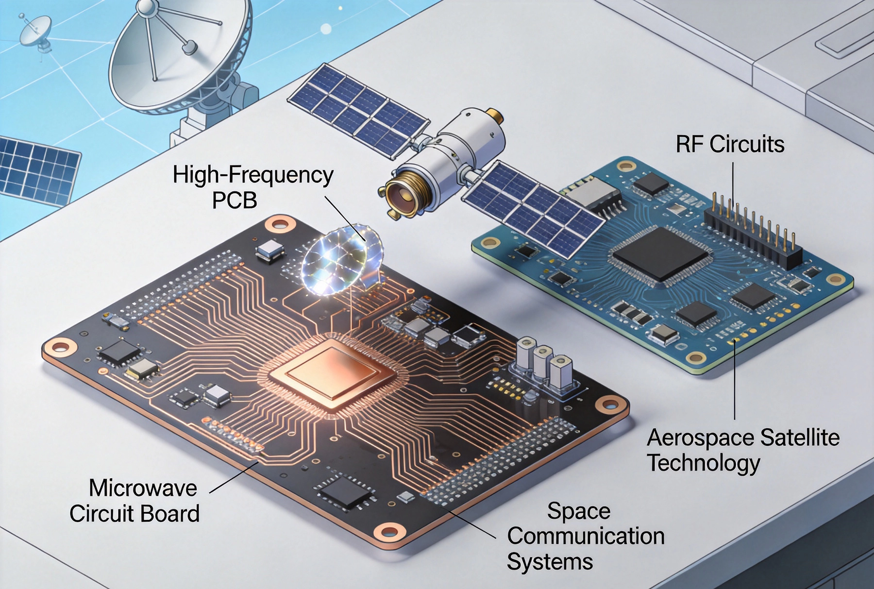 High Frequency PCB Applications in Satellite Communication and Aerospace